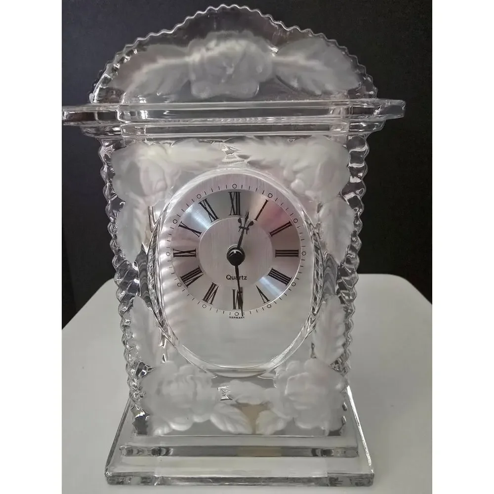 Vintage Crystal Legends By Godinger Quartz Clock, 24% Lead Crystal